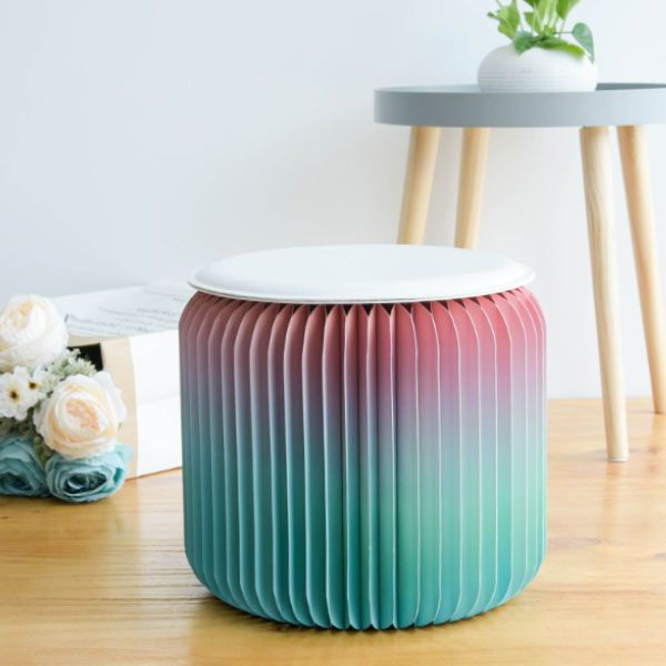 Foldable Rainbow Kraft Board Stool